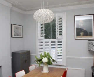 Interior shutters in a kitchen